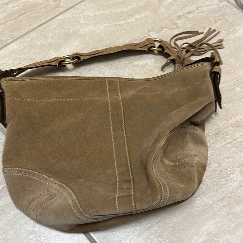 Suede Brown Shoulder Bag